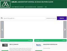 Tablet Screenshot of laboratoryanimalsciencebuyersguide.com